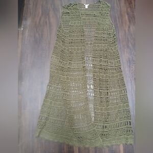 Chic‎ Olive Crochet Maxi Dress